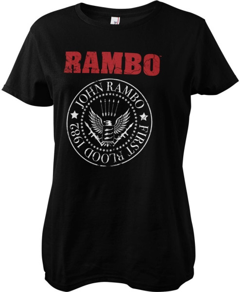 Rambo First Blood 1982 Seal Girly Tee Damen T-Shirt Black