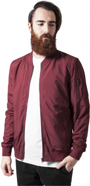 Urban Classics Bomber Jacke Light Bomber Jacket Burgundy