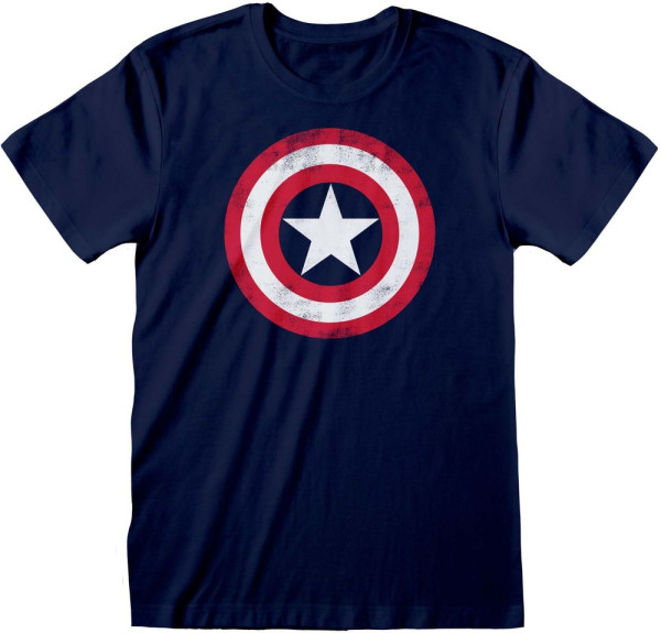 Marvel Comics - Captain America Shield T-Shirt Blue