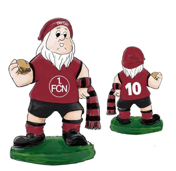 1. FC Nürnberg Gartenzwerg 3 im Weggla Fussball 2. Bundesliga Red