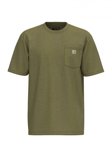 Carhartt T-Shirt K87 Pocket True Olive Snow Heather