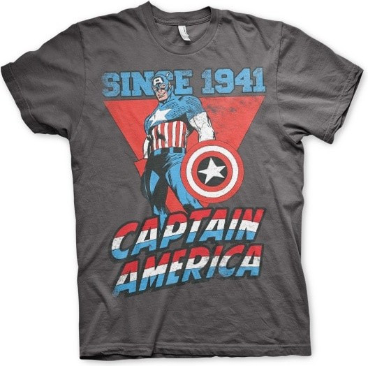 Captain America Since 1941 T-Shirt Dark-Grey