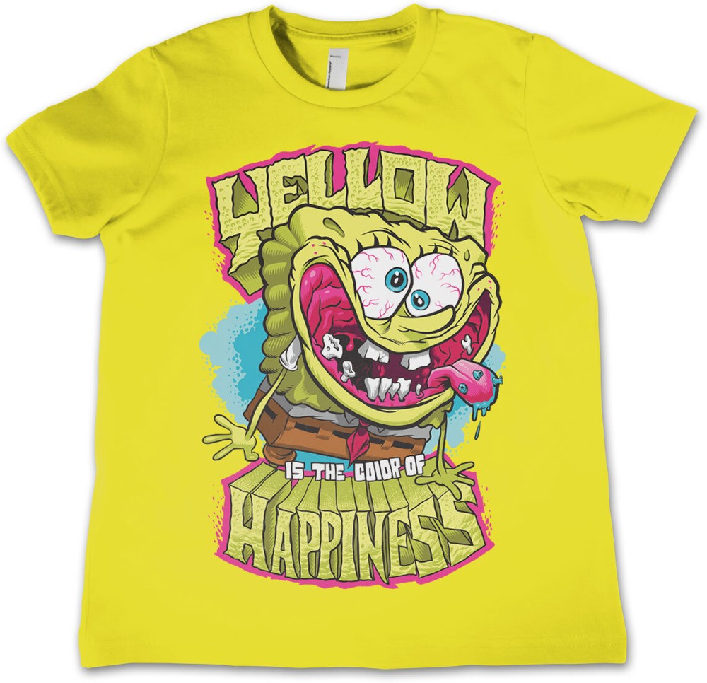 Spongebob Gelb Is The Color Of Happiness Kids T-Shirt Kinder Gelb - Herren / Unisex