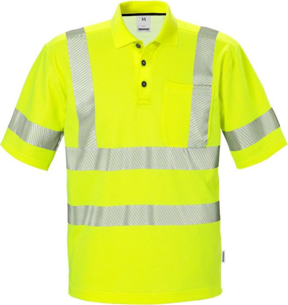 Fristads Warnschutz-Poloshirt High Vis Poloshirt Kl. 3 7406 PHV Warnschutz-Gelb