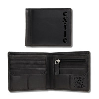Exile Wallet Portemonnaie Leather Wallet with Debossed Logo Black