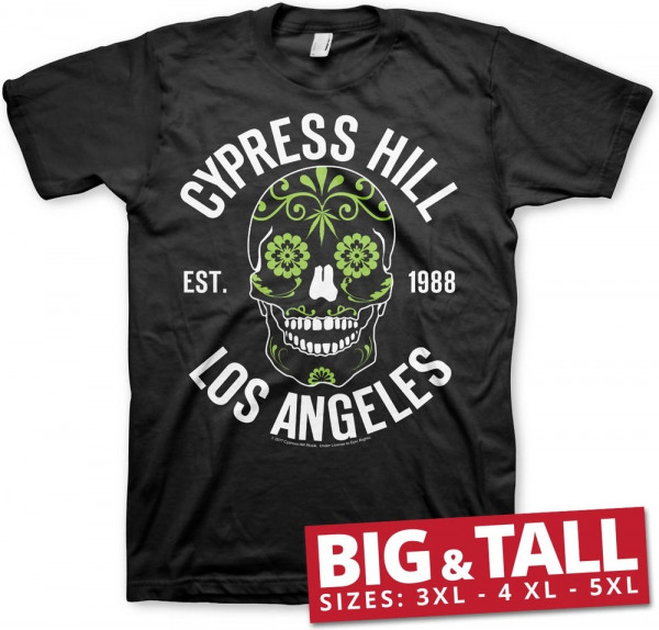 Cypress Hill Sugar Skull Big & Tall T-Shirt Black