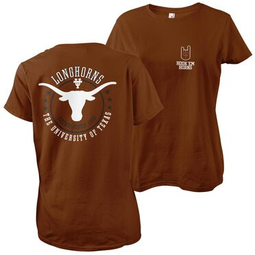 University of Texas Hook 'Em Horns Girly Tee Damen T-Shirt Brown