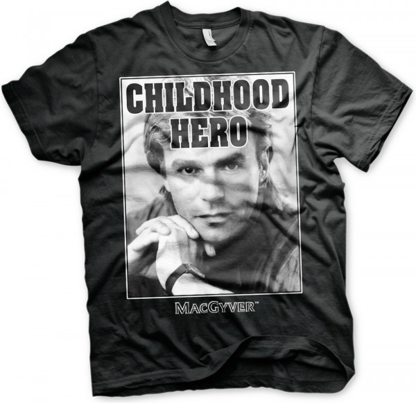 MacGyver Childhood Hero T-Shirt Black
