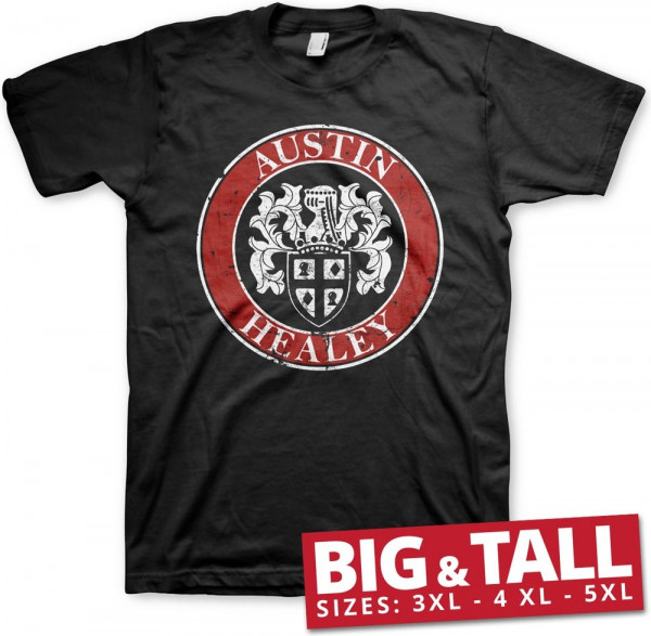 Austin Healey Distressed Big & Tall T-Shirt Black