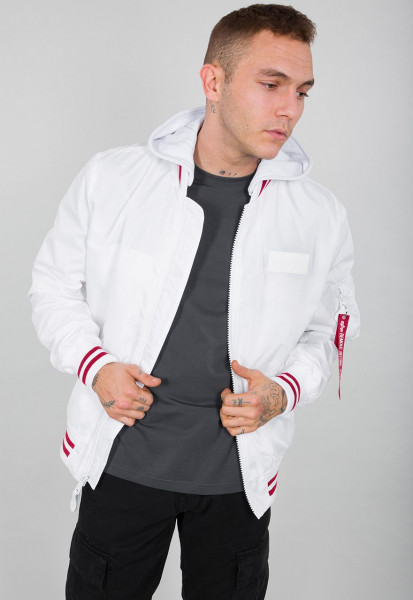 Alpha Industries MA-1 TT Hood Defense Jacke White