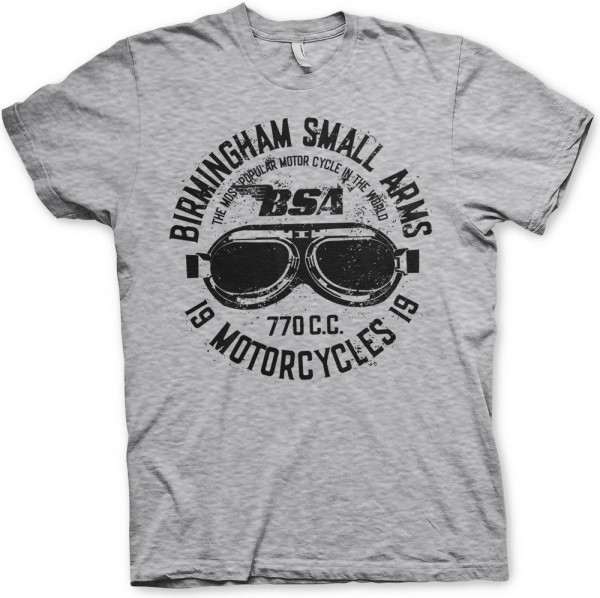 BSA Birmingham Small Arms Goggles T-Shirt Heather-Grey