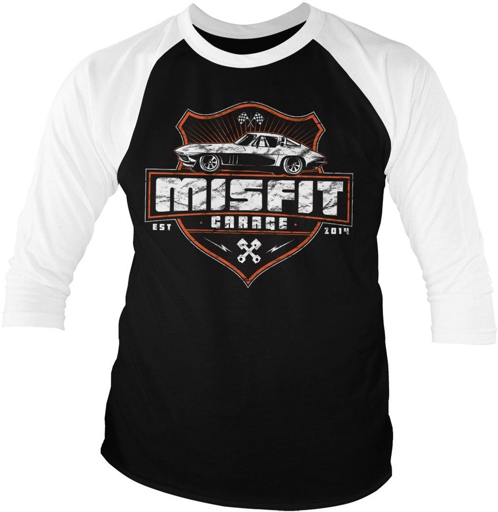 Misfit Garage Vette Baseball 3/4 Sleeve Tee DC-19-MG010-H83-7 - Herren / Unisex