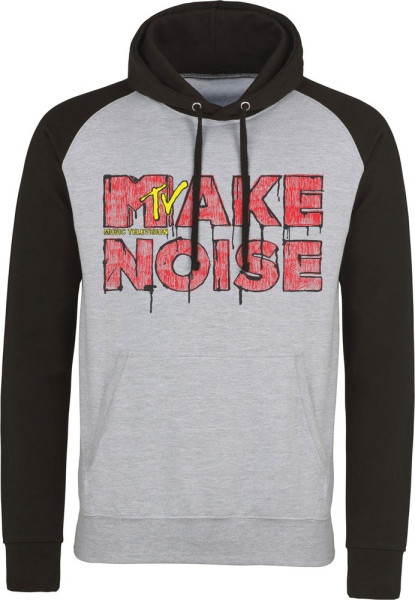Make Noise MTV Baseball Hoodie Heather-Grey-Black