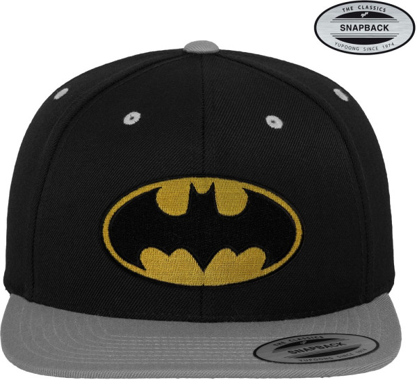Batman Logo Premium Snapback Cap Black-Dark-Grey