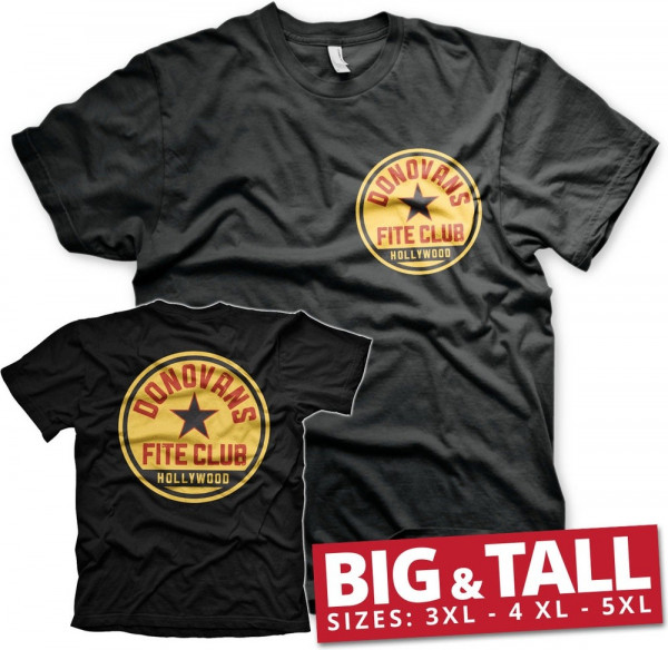 Ray Donovans Fite Club Big & Tall T-Shirt Black