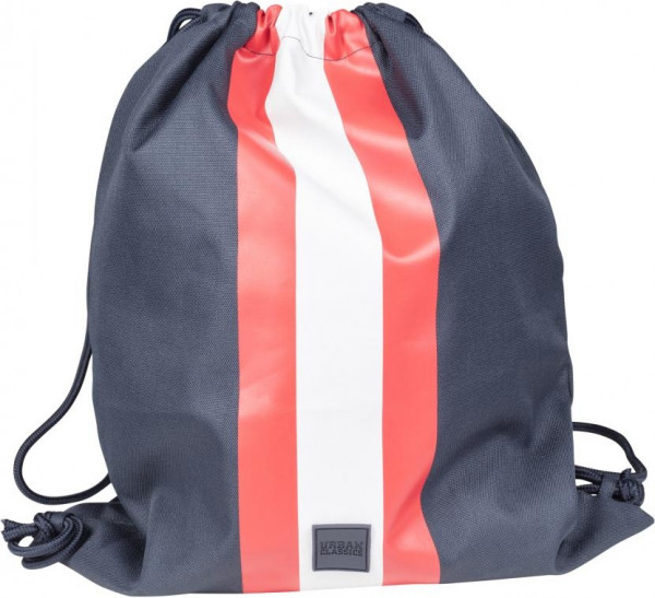 Urban Classics Bag Striped Gym Bag Navy/Fire Red/White