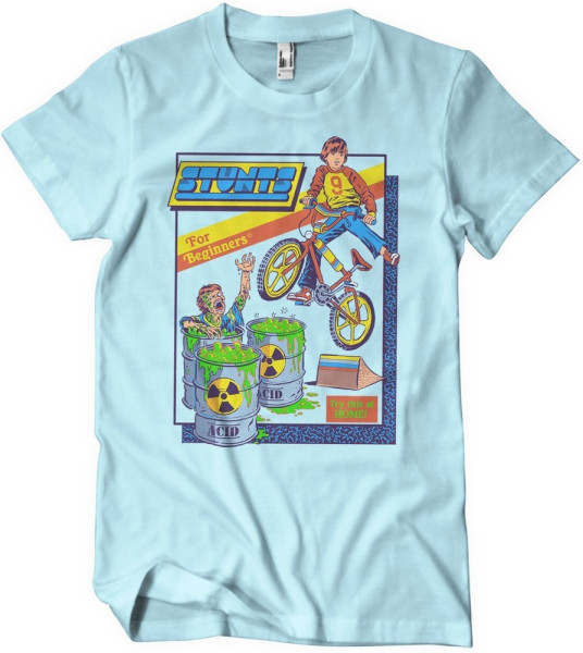 Steven Rhodes Stunts For Beginners T-Shirt Skyblue