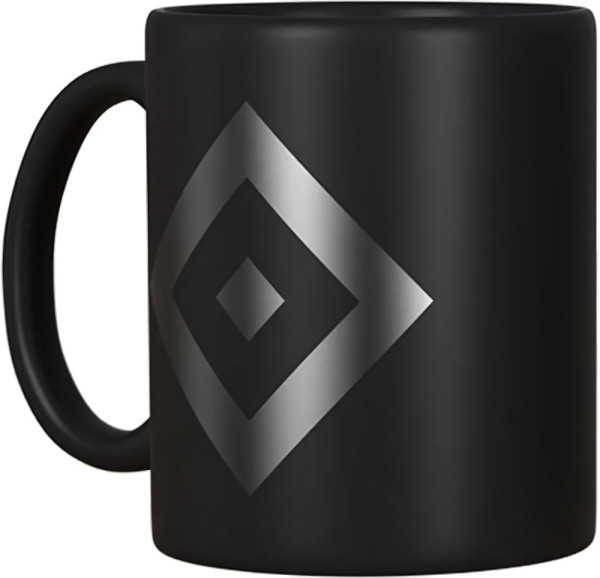 Hamburger SV HSV Tasse Lack Ton-in-Ton Fußball Schwarz