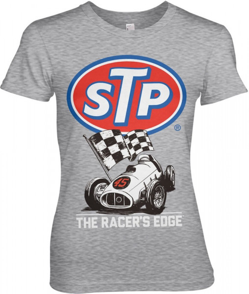 STP Retro Racer Girly Tee Damen T-Shirt Heather-Grey