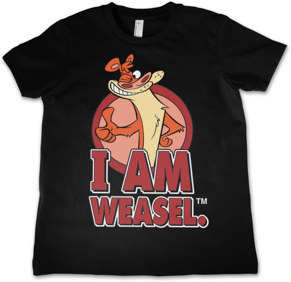 I Am Weasel Kids T-Shirt Black