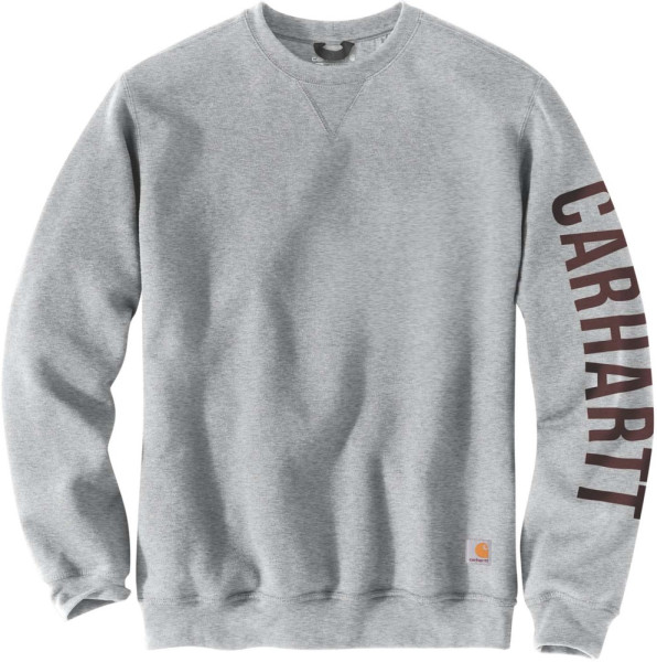 Carhartt Crewneck Graphic Logo Sweatshirt Heather Grey