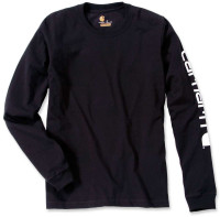 Carhartt T-Shirt Logo Long Sleeve T-Shirt Black Carhartt T-Shirt Logo Long Sleeve T-Shirt Black