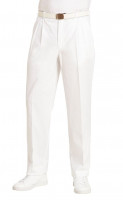 Leiber Herren Bundfaltenhose 12/1410/01 Weiß