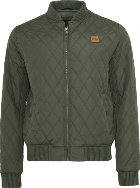 Urban Classics Kinder Jacke Boys Diamond Quilt Nylon Jacket Olive