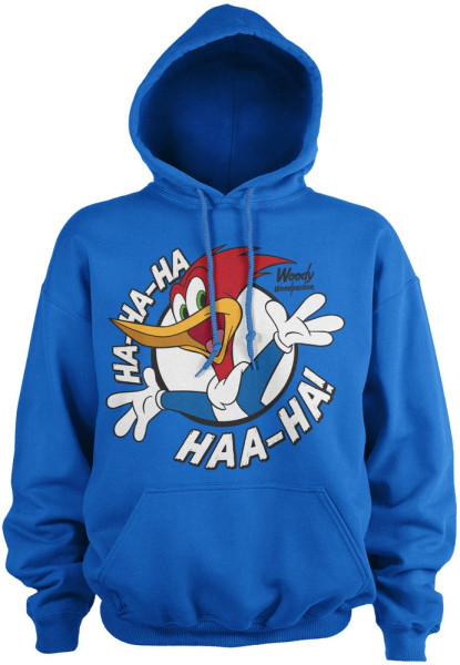 Woody Woodpecker HaHaHa Hoodie Blue