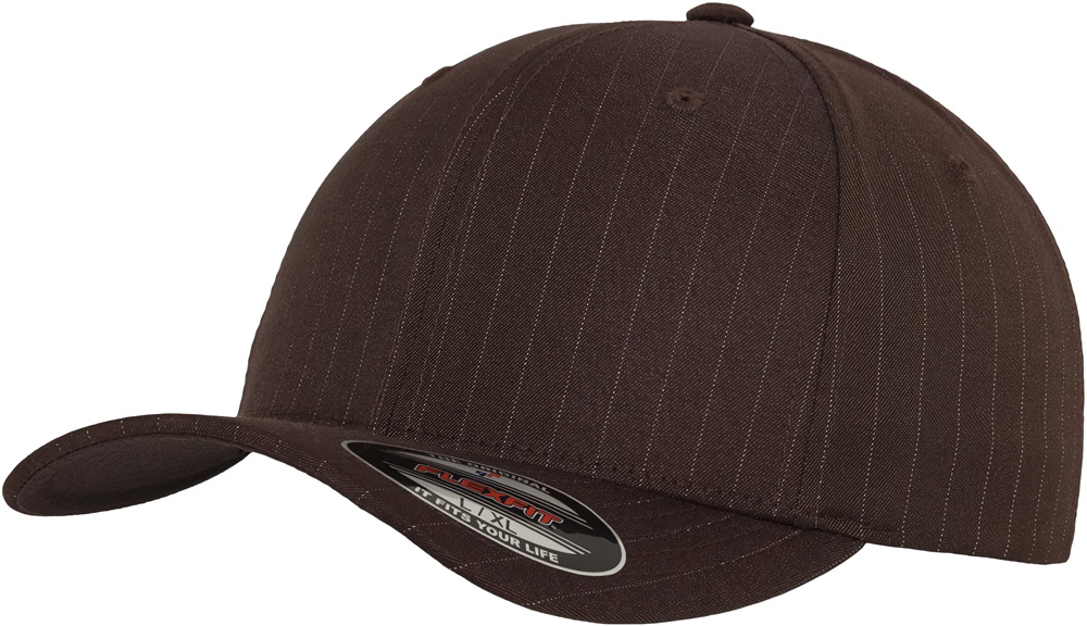 Flexfit Cap Pinstripe Bro/Weiß - Herren / Unisex