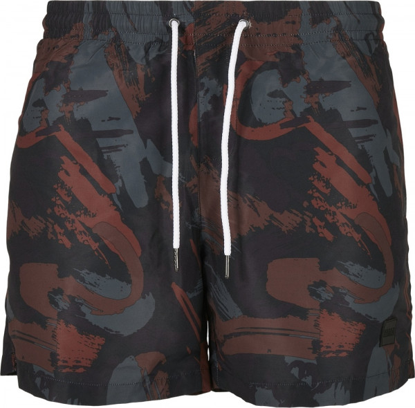 Urban Classics Badehose Pattern Swim Shorts 80'S Aop