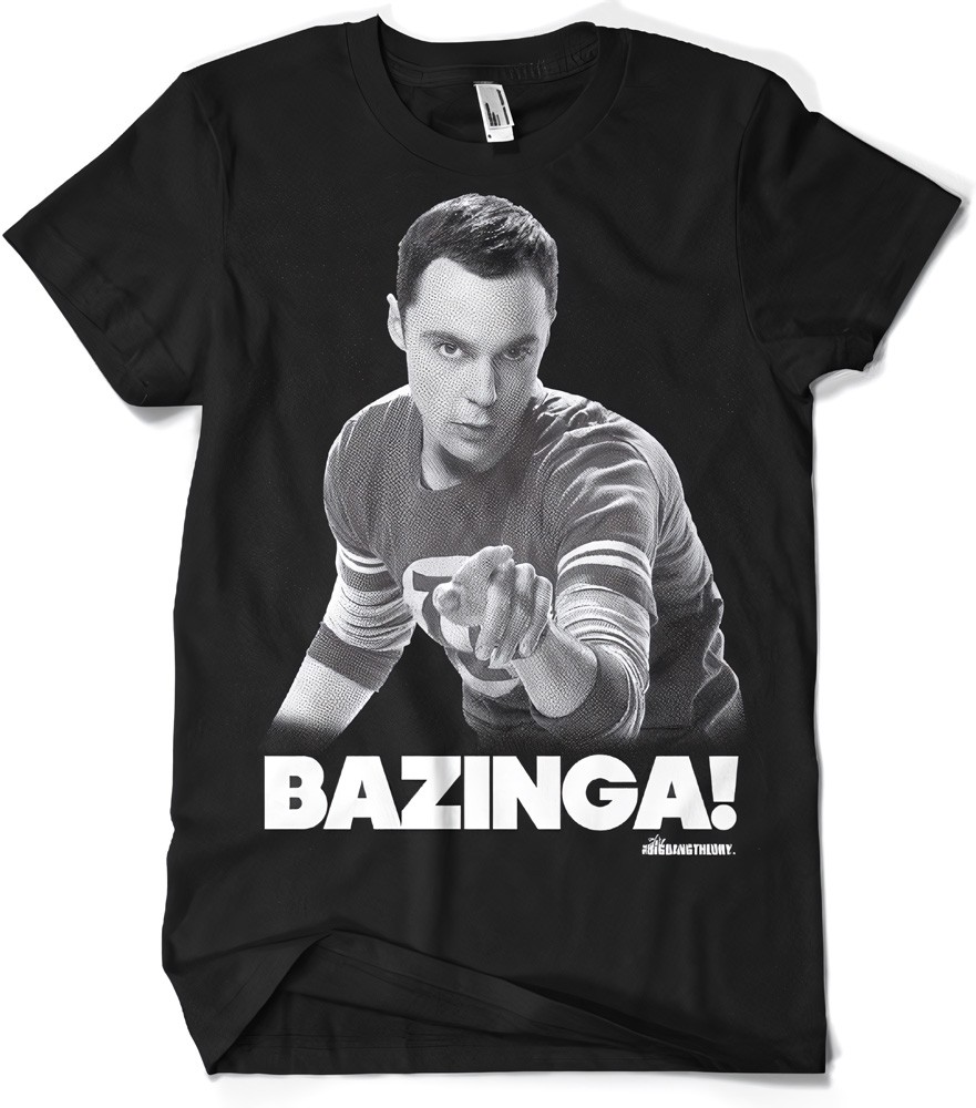 The Big Bang Theory Sheldon Says Bazinga! T-Shirt Schwarz - Herren / Unisex