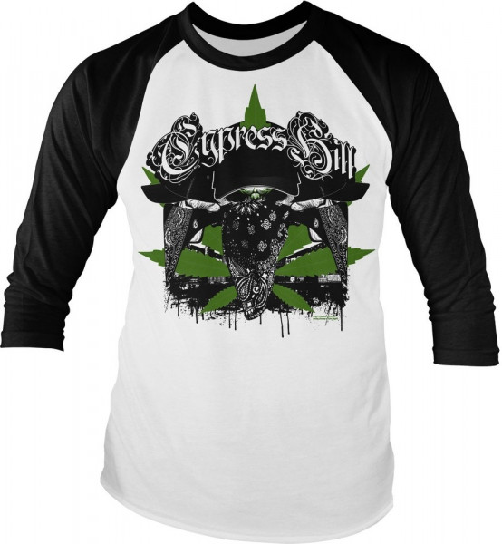 Cypress Hill Hoodlum Longsleeve Baseball T-Shirt White-Black