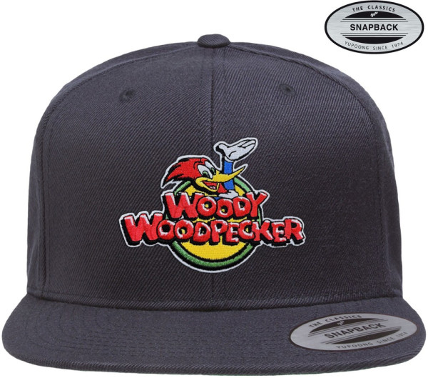 Woody Woodpecker Classic Logo Premium Snapback Cap Navy