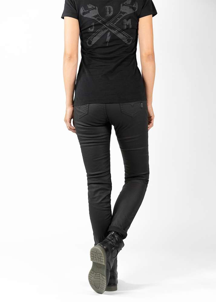 Black biker jeggings deals