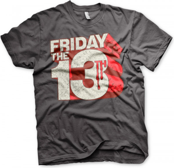 Friday The 13th Block Logo T-Shirt Dark-Grey