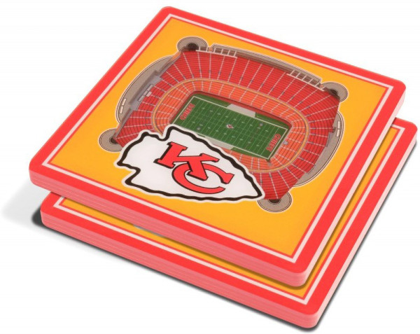 Kansas City Chiefs 3D Stadium View Untersetzer 2er-Set American Football