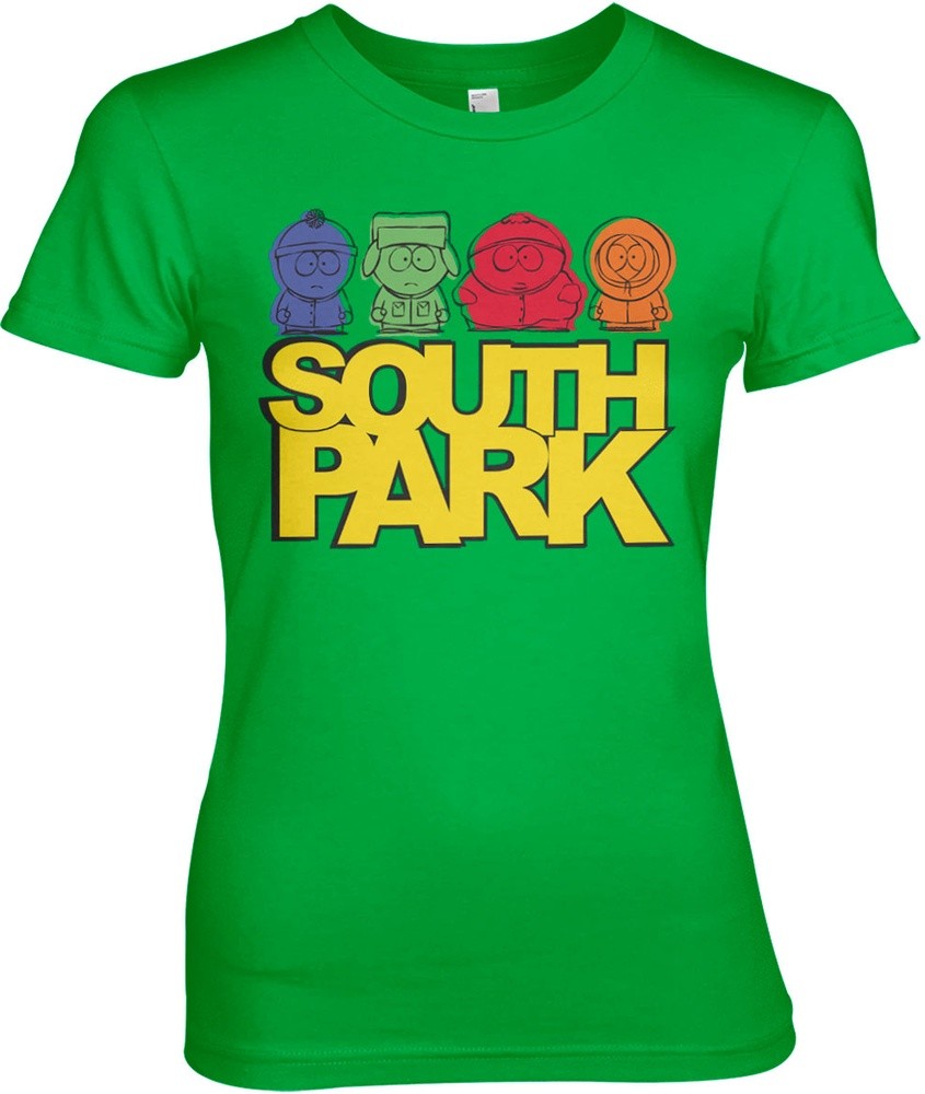 South Park Sketched Girly Tee Damen T-Shirt Grün - Damen