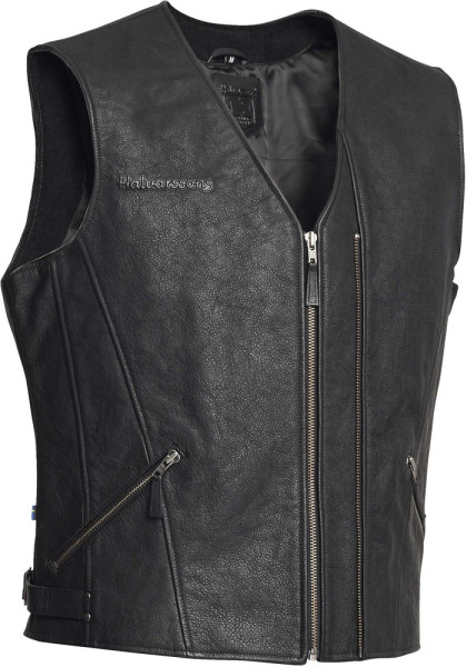 Halvarssons Motorrad Jacke Leather Vest Cut Black 710-58837000