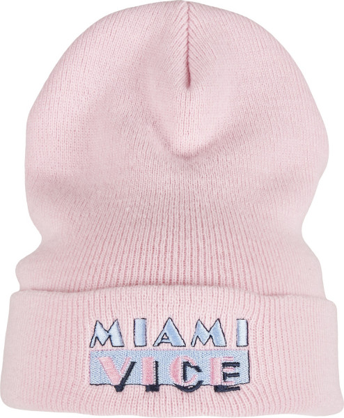 Merchcode Mütze Miami Vice Logo Beanie Baby Pink