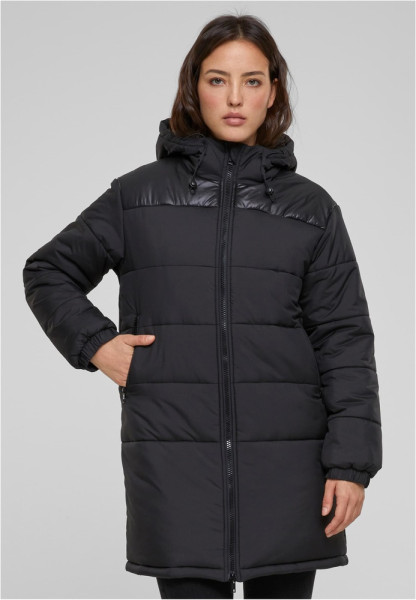 Urban Classics Damen Ladies Hooded Mixed Puffer Coat TB6151