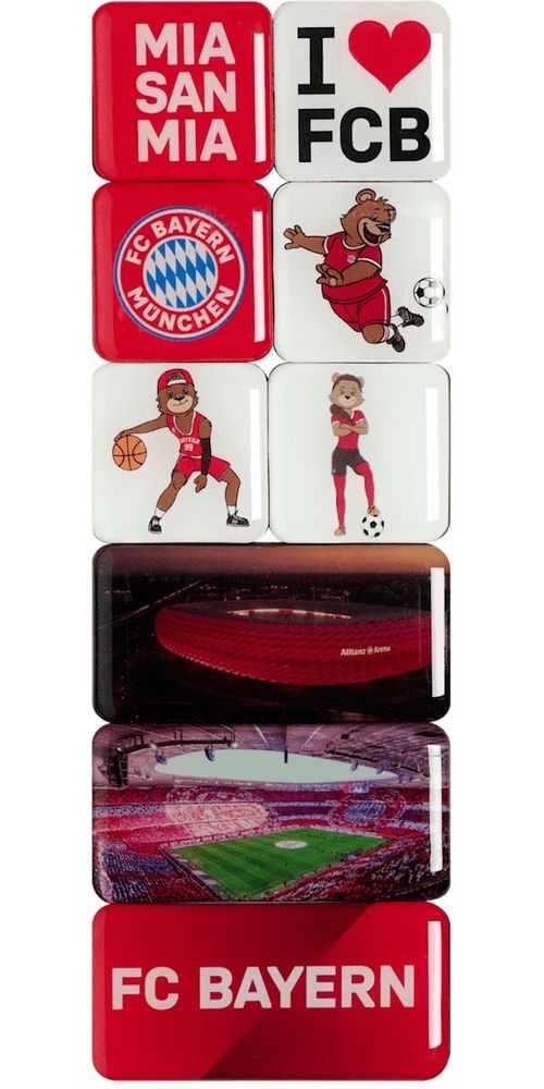 FC Bayern München Kinder Magnet 9er-Set 32662 - Herren / Unisex