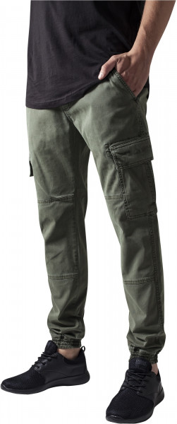 Urban Classics Washed Cargo Twill Jogging Pants olive olive