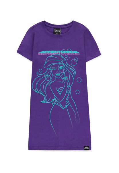 Disney Fearless Princess (Kids) - Ariel Girls Short Sleeved T-Shirt Dress Purple