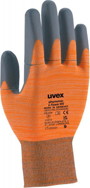 Uvex Schutzhandschuhe Phynomic X-Foam Hv 60054 (60054) 10 Paar