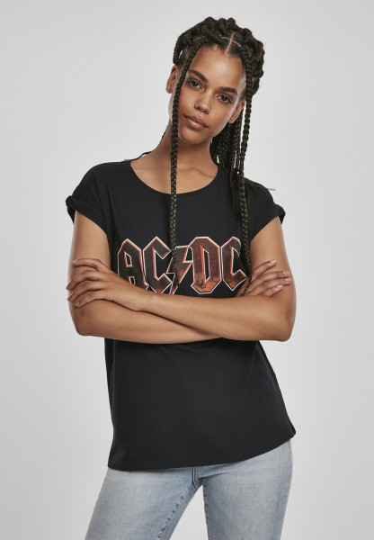 Merchcode Female Shirt Ladies AC/DC Voltage Tee Black