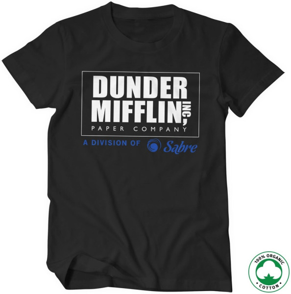 The Office Dunder Mifflin Division of Sabre Organic T-Shirt Black