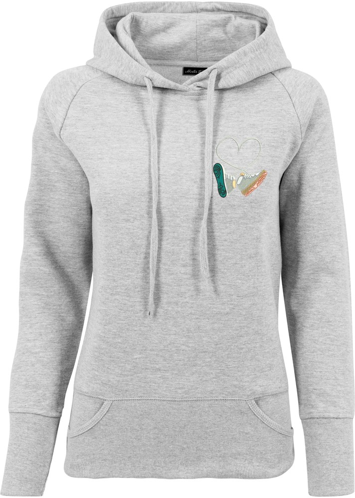 Mister Tee Damen Damen Ladies Kicks Love EMB Hoody Grau-L - Damen