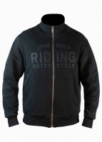 John Doe Motorrad Sweater / Pullover Stand Up Neck Riding-XTM Black
