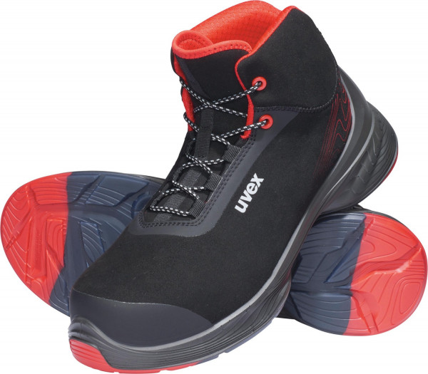 Uvex 1 G2 Stiefel S3 68392 Schwarz, Rot (68392)